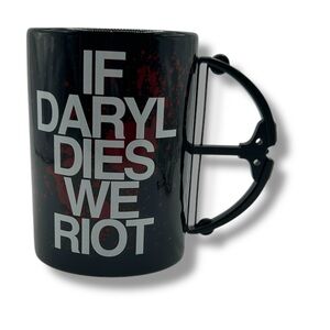 Walking Dead Mug Daryl Crossbow Handle Novelty Coffee Cup Black